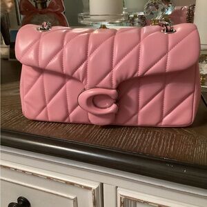Coach pink quilted tabby 26.